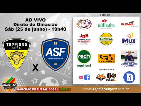TAPEJARA FUTSAL  X  ASF DE SERAFINA CORRÊA - DIA: 25/06/2022