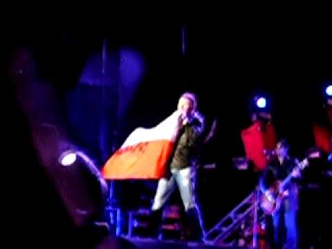 Axl W Rose (Guns N' Roses) with Polish Flag in Patience - Warsaw 15.06.2006