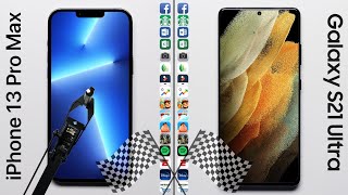 Apple iPhone 13 Pro Max vs Samsung Galaxy S21 Ultra 5G Speed Test