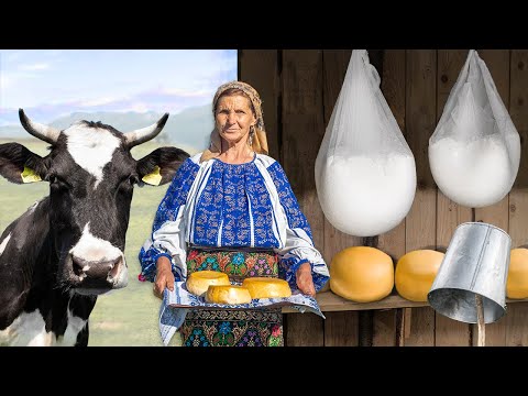 Local Smoked Cheese Making in The Carpathian Mountains