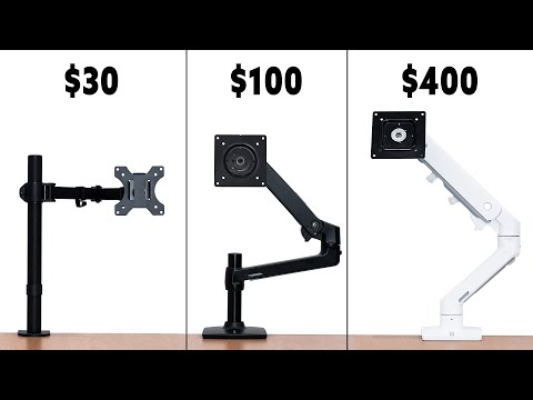 Pholiten Single Monitor Arm, Gas Type Display Arm, Double Articulated, 35MM Pole Mount, Supports 13-32Inches, Load Capacity 22.0 lbs, VESA 75-100mm MD8411DB video review thumbnail