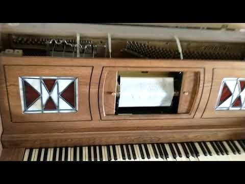 Aeolian player piano sold by Sherman Clay, With 55 rolls of music