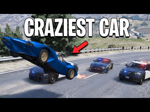 Running from Cops In The Craziest Car on GTA 5 RP
