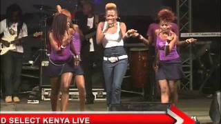 Wahu performing Sitishiki at Safaricom KENYA LIVE Meru Concert
