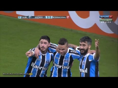 2º Gol de Luan, Grêmio 5 x 0 Internacional - Brasileirão 09/08/2015