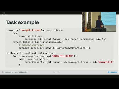 Concurrent asyncio and sanity