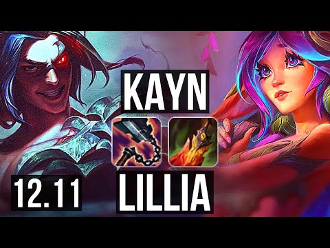 KAYN vs LILLIA (JNG) | 3/0/8, 1300+ games, 1.6M mastery | EUW Grandmaster | 12.11