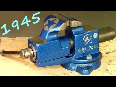 Rusty Deadlocked Vise - Perfect Restoration / 1945 year!