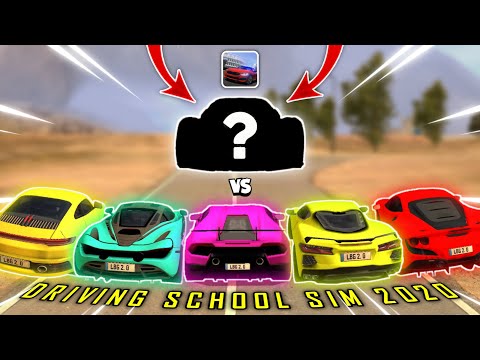 Driving School Sim 2020 | All Supercars Vs This Car ??? | Part - 1 | Drag Race