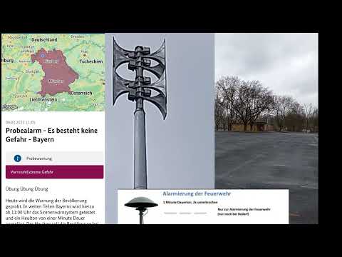 Landesweiter Warntag Bayern im Stadtgebiet Schweinfurt um 11 Uhr