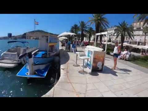 Split town, Croatia seafront and walking tour