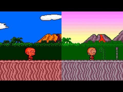 Bonk's Adventure / B.C. Kid / PC-Genjin - All Versions Gameplay (HD)