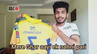 unboxing new replica jersey of csk ❤️ #chennaisuperking #MSD #Msdhoni |Tataipl2022