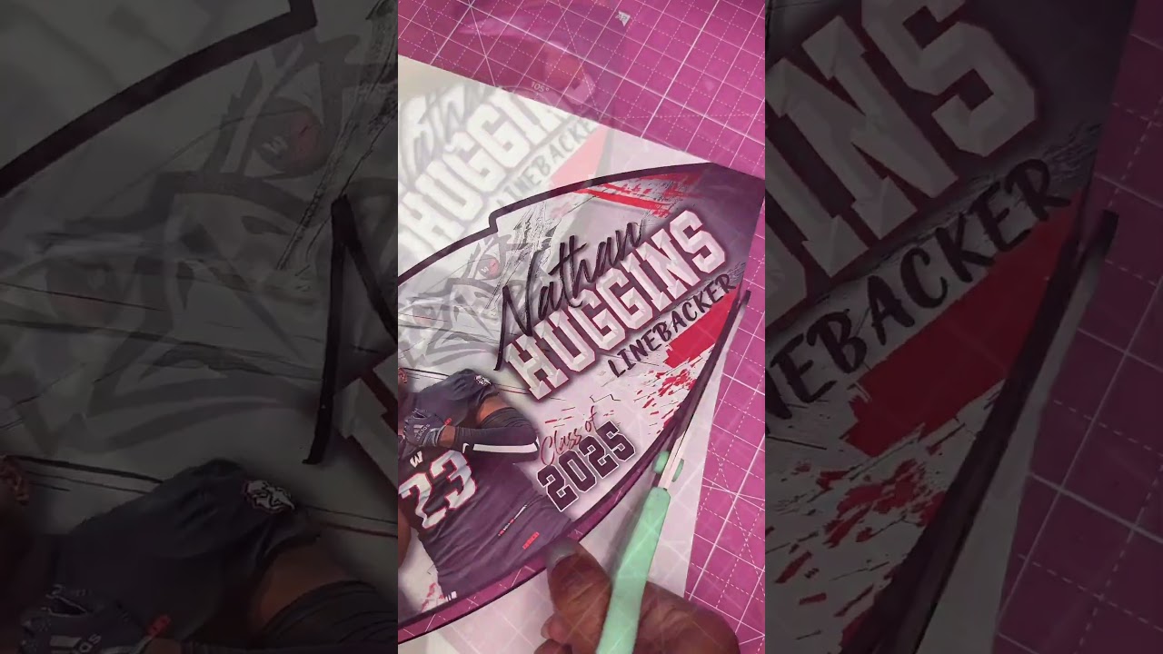 Make a custom football with me!  #seniornight #diygift