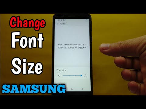 How to change font size on Samsung Galaxy A01 Core
