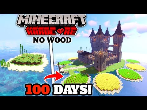 I Survived 100 Days on Island Without Wood In Minecraft Hardcore
