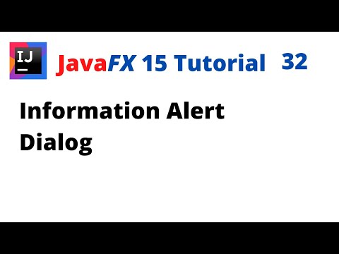 JavaFX 15 Tutorial 32 - Information Alert Dialog
