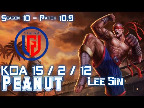 LGD Peanut LEE SIN vs TRUNDLE Jungle - Patch 10.9 KR Ranked