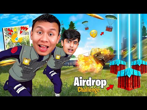 Only Airdrop Challenge In Free Fire🔥 | Free Fire Funny Challenge 😁 | FF Challenge Like Big YouTubers