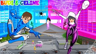 Download lagu Yuta the Blue Spiderman Superhero VS Mio the Pink Spidergirl Superhero | Race to Save the Sakura ... mp3