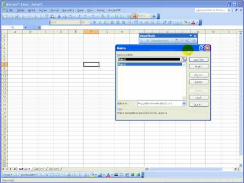 Excel 2003 PL rejestrator makr - kurs