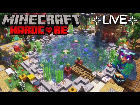 WaxFraud - 🔴 LIVE - Building a Cozy Axolotl Pond In Hardcore Minecraft Let's Play 1.20