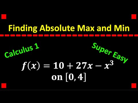 Finding Absolute Max & Min in Calculus 1