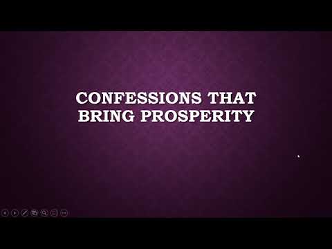 Confessions That Bring Prosperity