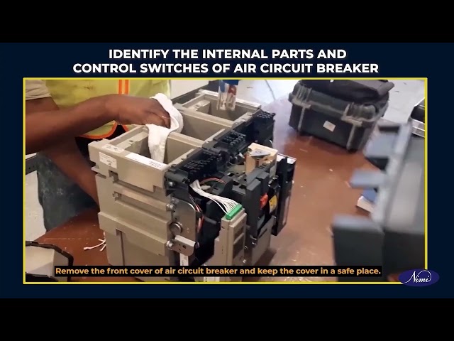 Identify the parts of circuit breaker, check its operation