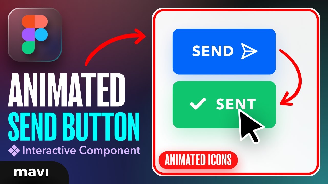 Create an ANIMATED Send / Sent Button in Figma (Tutorial)