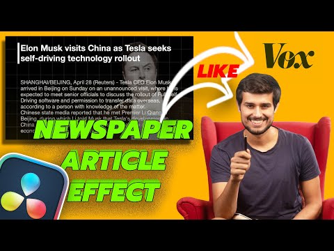 Newspaper Effect Like Dhruv Rathee | DaVinci Resolve