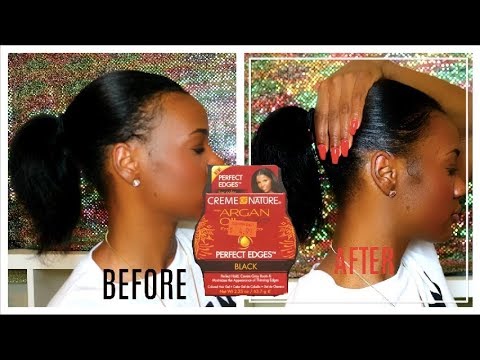 Instant edges! | Creme of Nature's Black edge control...