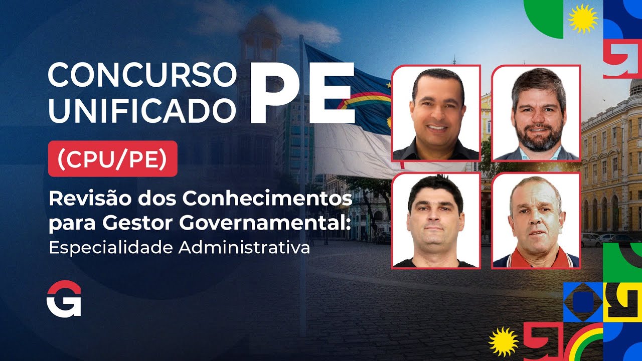 CPU/PE | Revisão dos Conhecimentos para Gestor Governamental: Especialidade Administrativa
