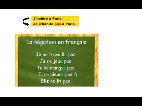 MESIMI 32/32 -  SI BEHET NJE FJALI NEGATIVE NE FRENGJISHT  - LA NEGATION EN FRANCAIS