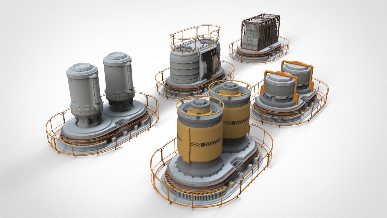 Sci fi modular environment 7 3D Model