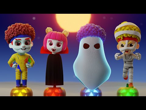 Halloween Monsters (Werewolf, Alien & Pumpkin Head Scarecrow) | D Billions Kids Songs