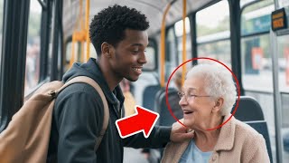 Black Boy Gives Seat to Elderly Lady. 3 Minutes Later, Her Shocking Note Changes Everything!