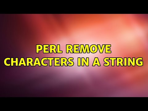 Perl remove characters in a string