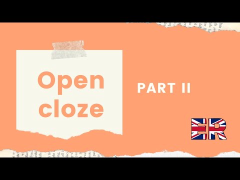 Open cloze part ii / Cambridge First exam