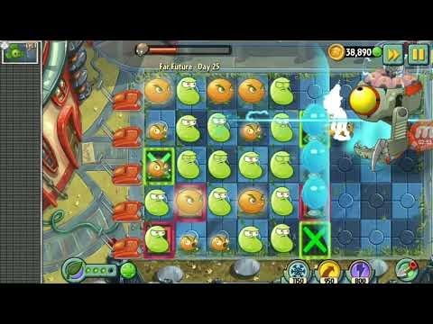 Far Future - Day 25 - Zombot Tomorrow-tron Boss Fight | Plants vs Zombies 2