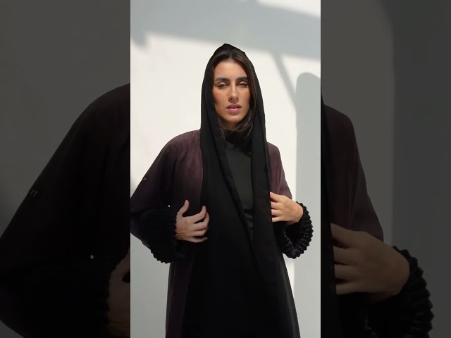 عباية شتوية فروة شامواه بني