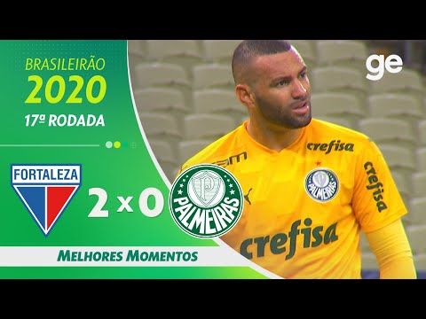 Gols e lances de Fortaleza x Palmeiras