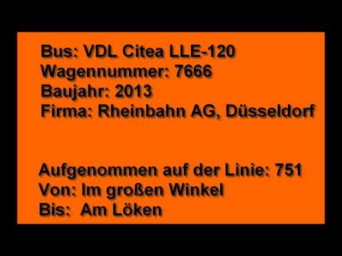 [Sound] Bus VDL Citea LLE-120 (Wagennr. 7666) der Rheinbahn AG, Düsseldorf