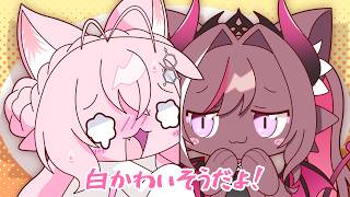 AZKiとこよりのオセロ対決【AZKi/博衣こより/ホロライブ /手描き切り抜き】