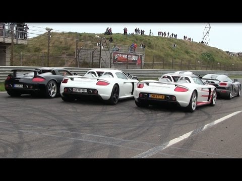The most EPIC rev battle EVER!! (3X Carrera GT, Agera, Agera R, CCX Evo, 918 Spyder, Aventador)