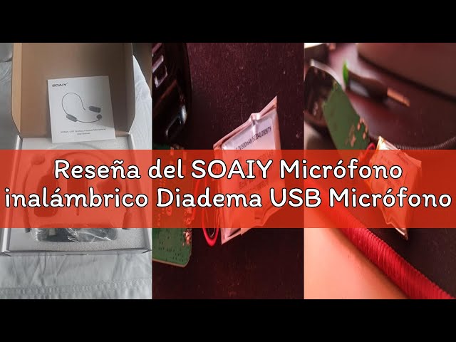 Vídeo relacionado con SOAIY Micrófono inalámbrico Diadema USB Micrófono inalámbrico UHF Oreja de Mano 2-en-1 Amplificador de Voz portatil para Conferencias, Clases, Guía Turístico, Profesores