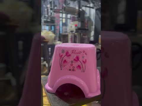 Brown ziasi plastic bathroom stool