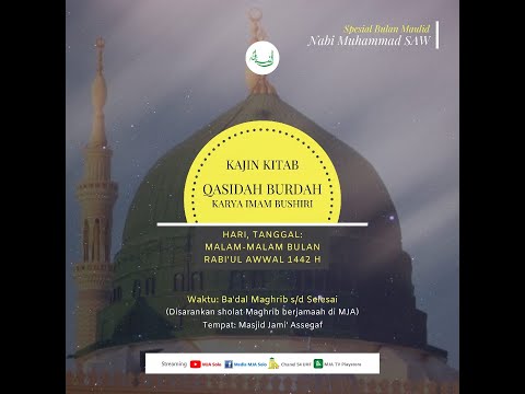KAJIAN KITAB QOSIDAH BURDAH FASL 4 AKHIR BERSAMA USTADZ ALWI BIN ALI ALHABSYI 30 OKTOBER 2020