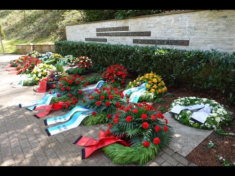 Stille Kranzniederlegung am Mahnmal Wenzelnberg am 25. April 2021