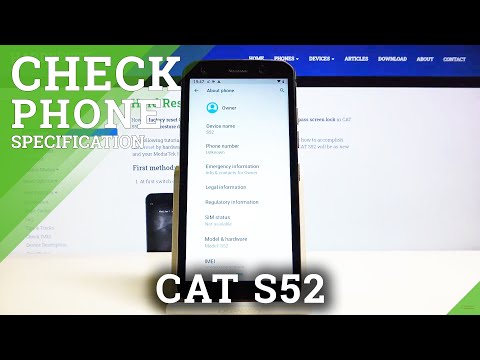 How to Check Phone Specification in CAT S52 – About Phone Section